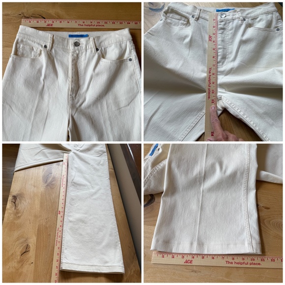 J MCLAUGHLIN LOWDEN WIDE LEG JEAN PANT HIGH WAIST COASTAL CHIC MODERN CLASSIC 4 - Picture 9 of 9